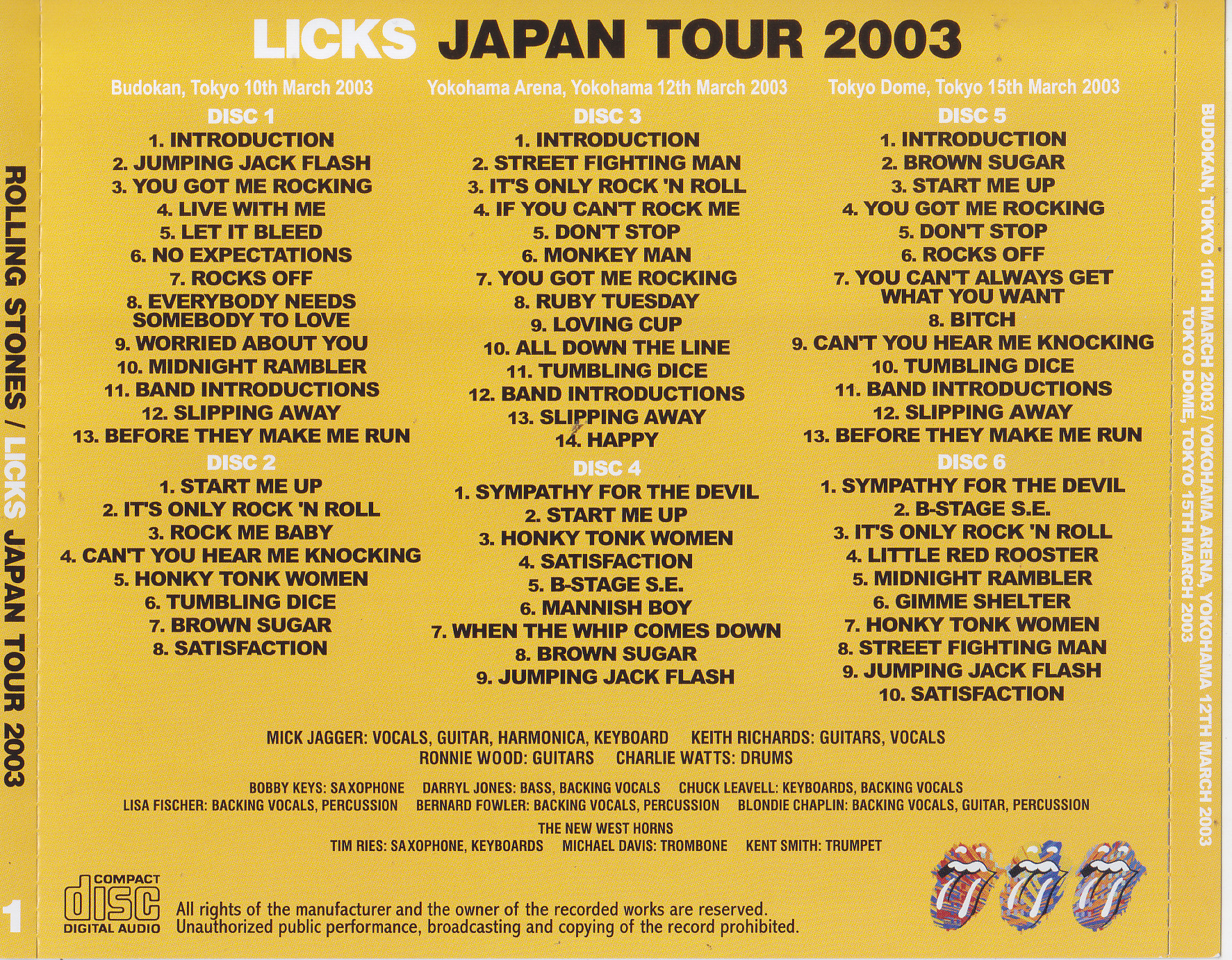licks tour